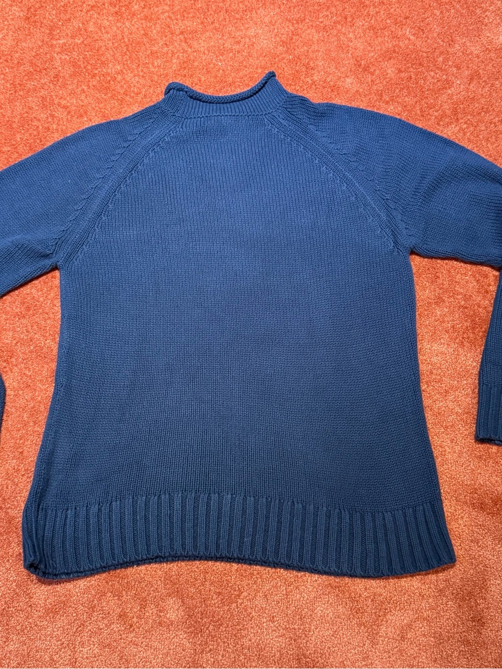 Alex Mill Roll Neck Sweater in Dark Navy Cotton - Picture 4 of 4
